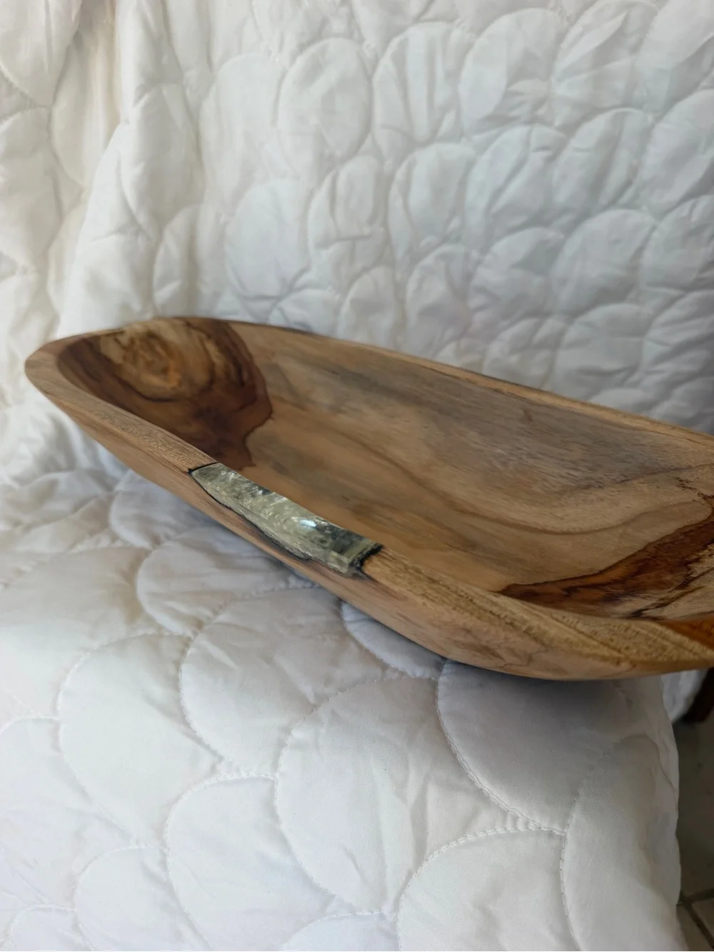 Wooden Bath Caddy - Natural Wood
